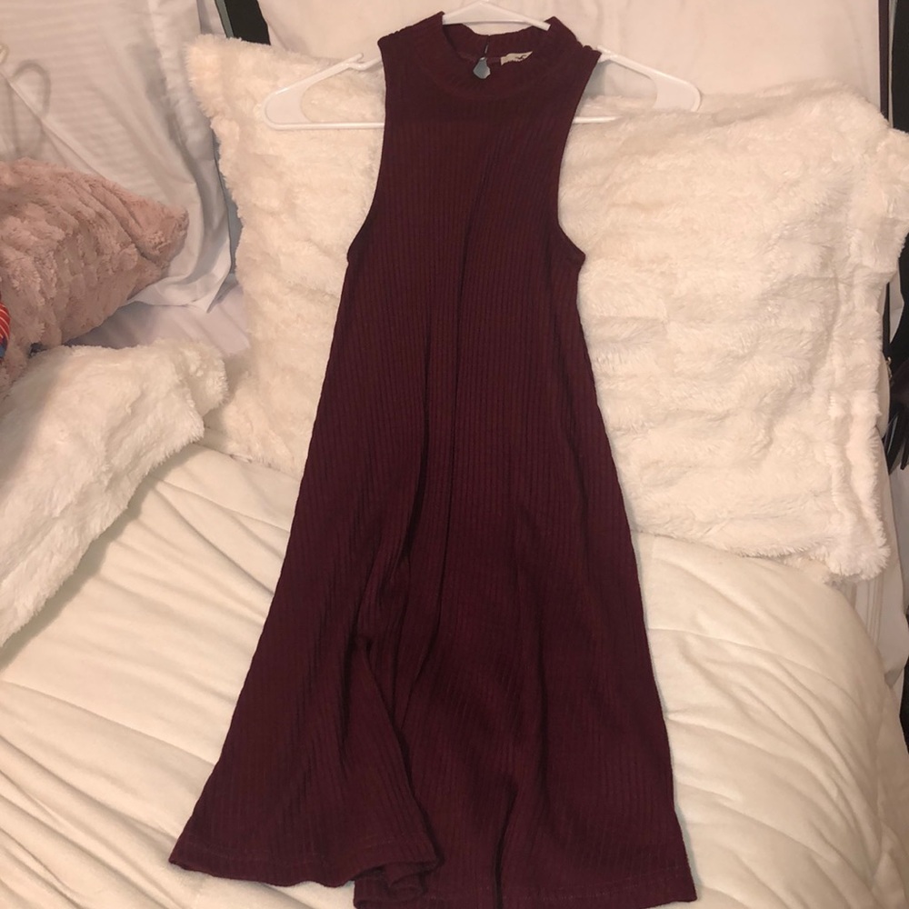Hollister Wine red halter dress